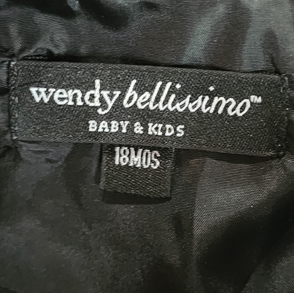 Wendy Bellissimo 18M Navy & Pink Rosette Dress Baby Girl Party Holiday - Picture 6 of 7